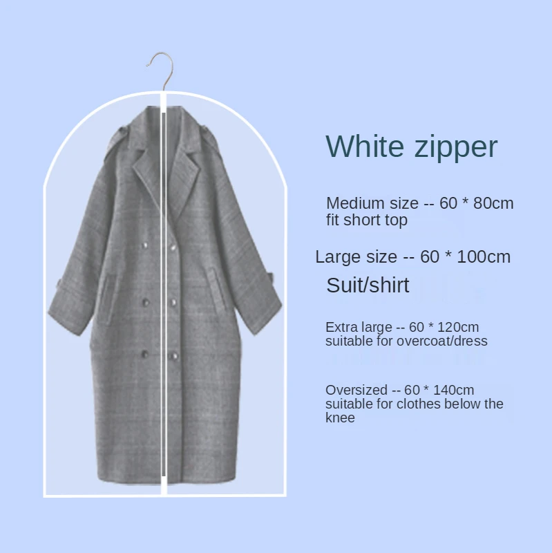 Wardrobe Clothes Folding Hanging Plastic Bag Storage Bag Organizer Dust Cover Home Storage & Organization