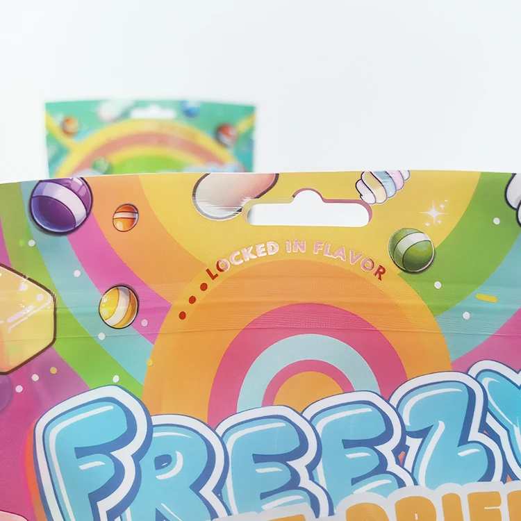 Custom printed mylar  recyclable stand up pouch candy food packaging 100g 150g 200g tea pouch 3.5g mylar ziplock bag with window