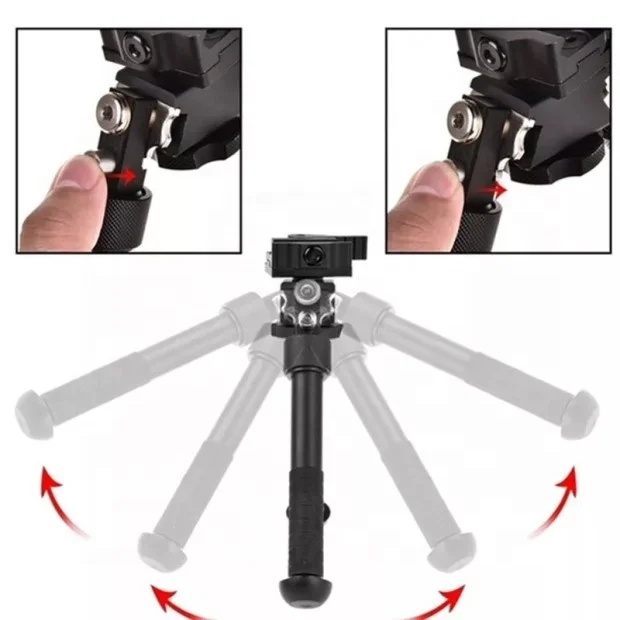 Tactical Adjustable universal rotation Rack V8 Camera Tactical Bipods