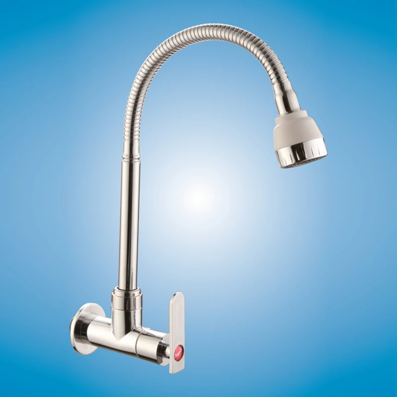 Plastic Steel Cold Water Wash Basin Tap Kitchen Sink Faucet