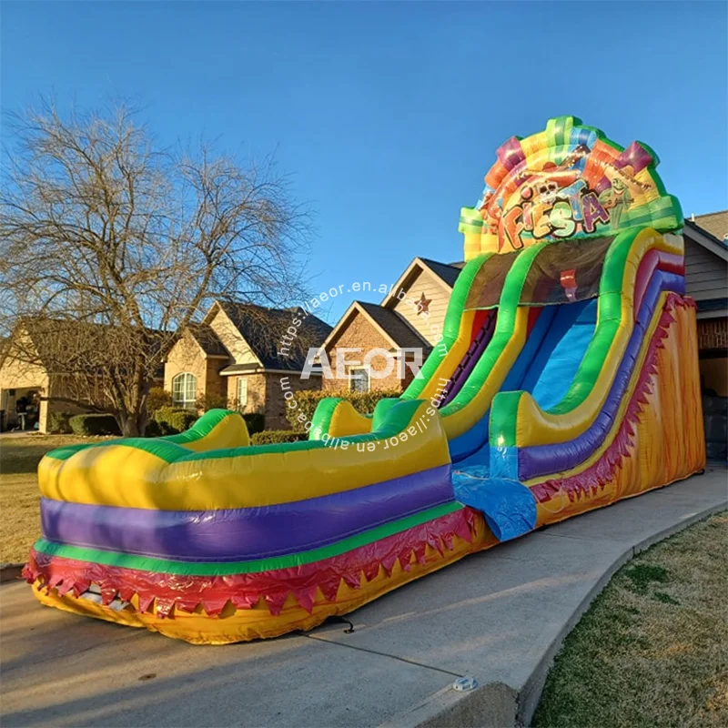 Надувная водная горка