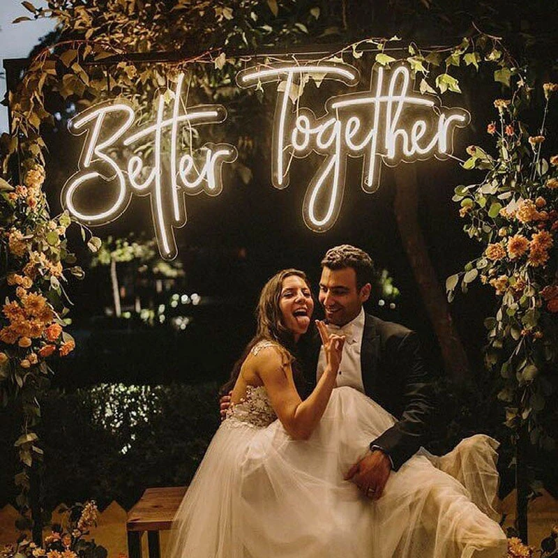 better together custom   Acrylic Neon Signs Led Signature small Neon Light sign decoration Drop shipping