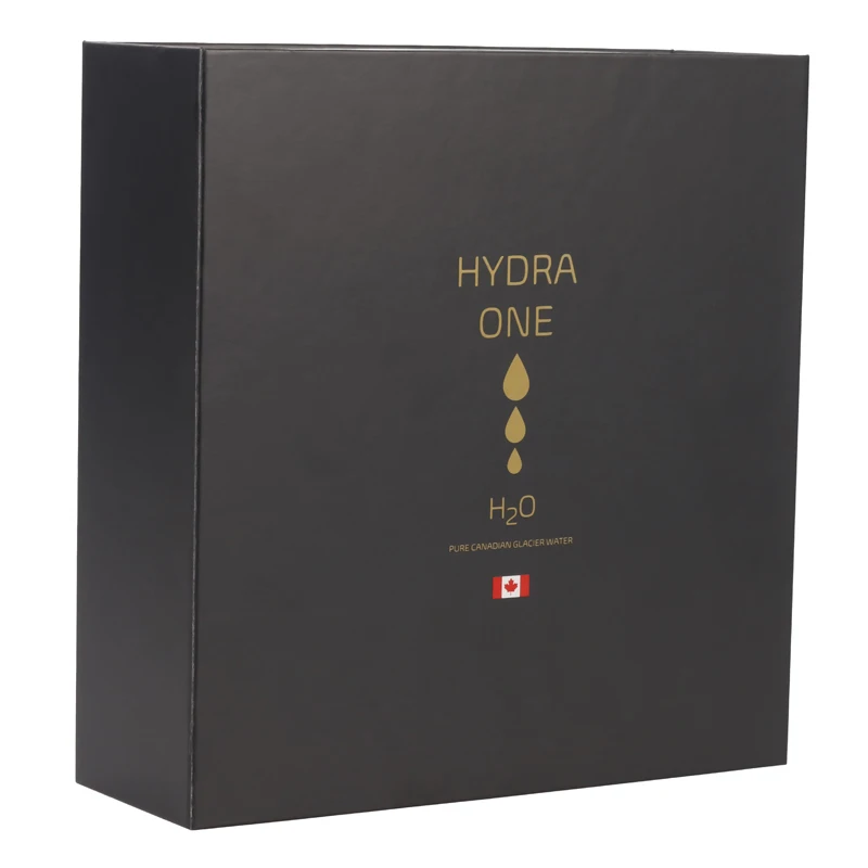 Hot large black custom logo gift box magnetic closure hard rigid cardboard packaging box luxury book shaped paper box