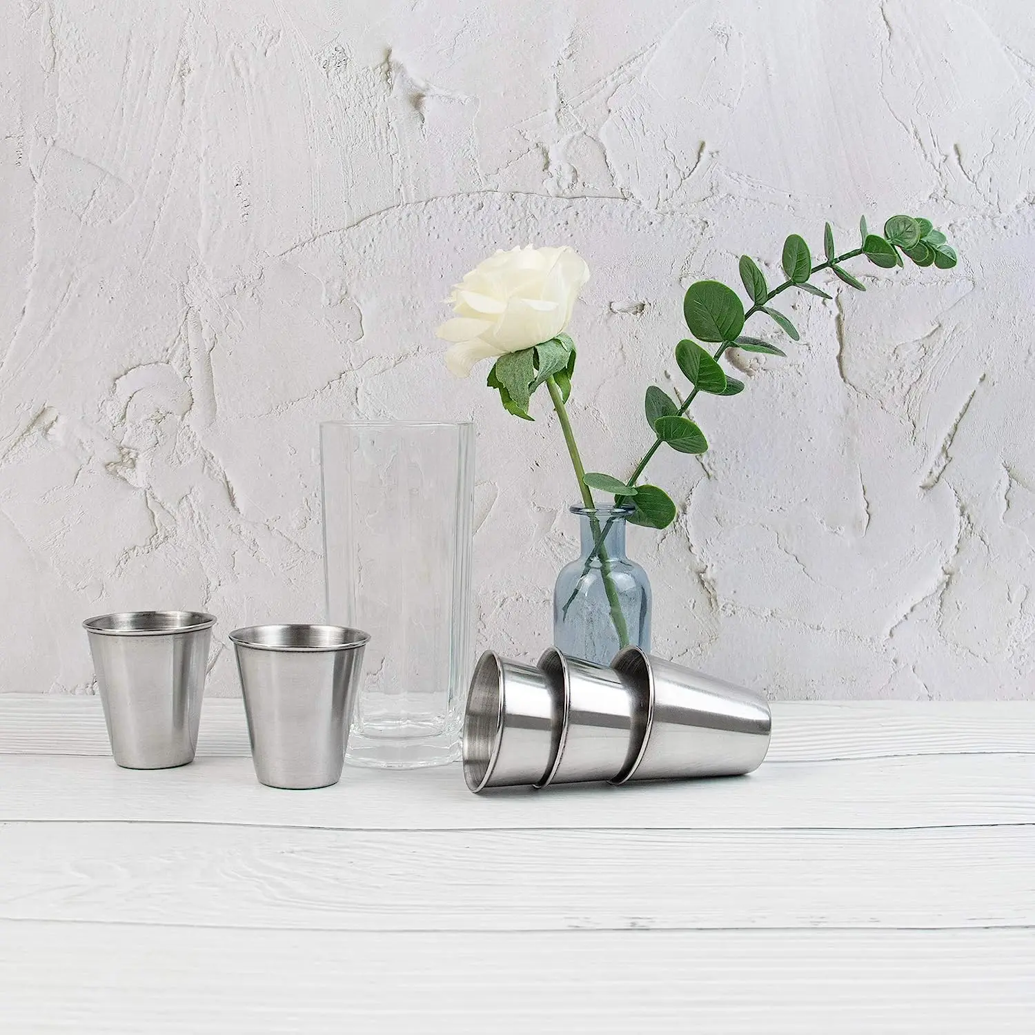 The 70ml Metal Shot Cups,Stainless Steel Shot Glasses for Drinking Beer and Wine