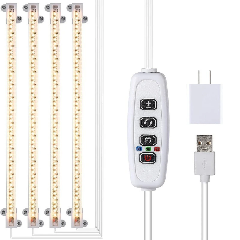 Joystar USB Timing Intelligent Dimming LED Plant Growth Light Strip Full Spectrum Sunlight for Flower Shelf Grow Lights