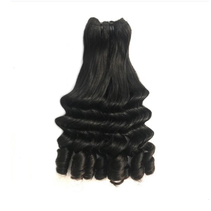 
Hot Selling Indian Aunti Funmi Hair Bouncy Spring Curls Funmi Hair Double Drawn Style 