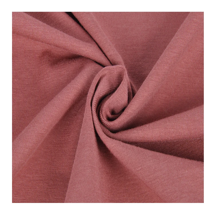 
 Мягкая на ощупь Гидрофильная 50 хлопок 50 модал однотонная ткань окрашенная Спандекс Трикотажная Ткань  