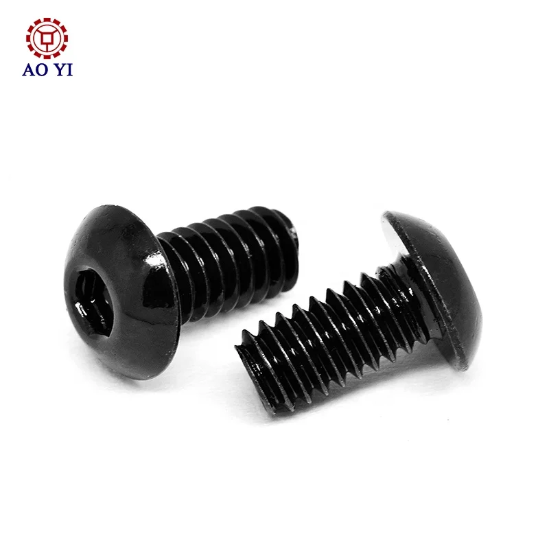 Pan Head Hexagon Socket Machine Screw Black Zinc Plating Bolts and Screws