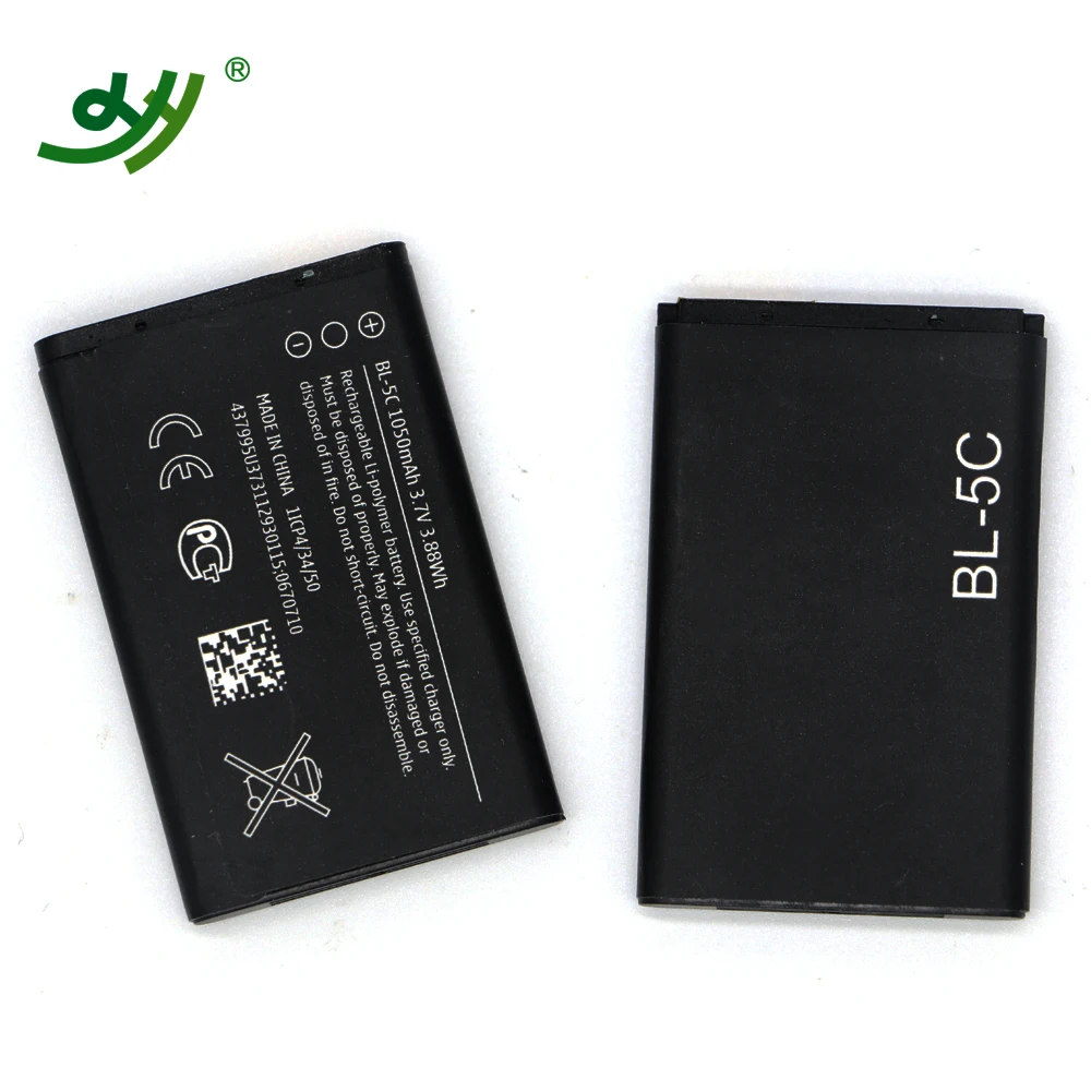 Оригинальный аккумулятор 1020mAh батарея для мобильных телефонов 3 7 V BL-5C NOKIA BL 5C 1200 1208 1600 1650 105 106 E60 N70