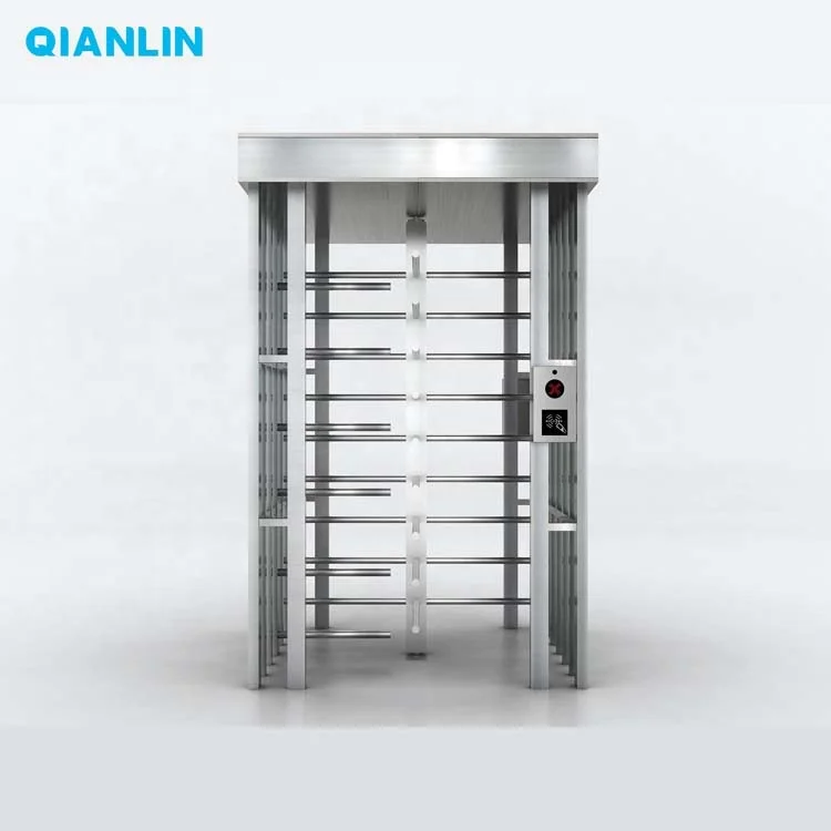 Office building access control pedestrian barrier glass turnstiles