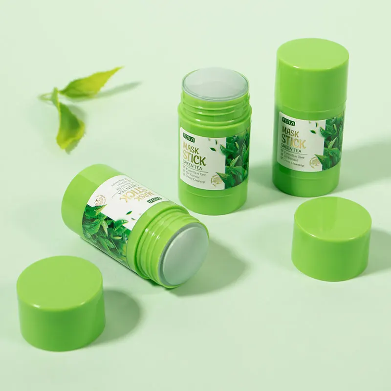 Custom Clay Mask Stick Facial Skin Care Matcha SkinCare  Purifying Refreshing Hydrating Face Mud Solid Green Tea Mask Stick