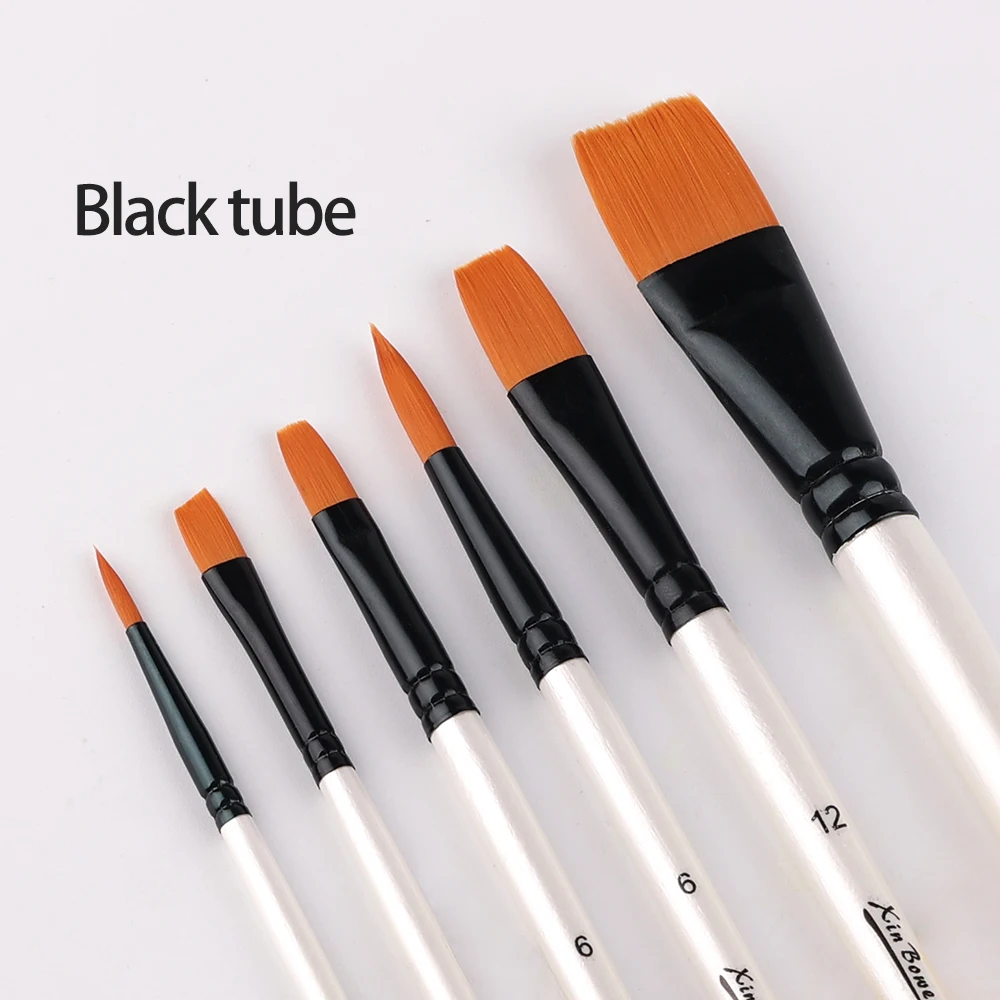 Xin Bowen Nylon Synthetic Hair Paint Brushes Wood Artist Graffiti Brush Set For Watercolor Oil Acrylic Paint Brush