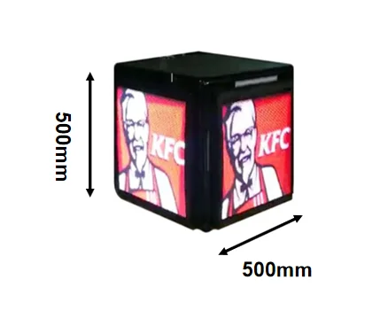 Smart Advertising Take away Backpack LED Dynamic Display Takeout Box LED Display Screen food delivery box
