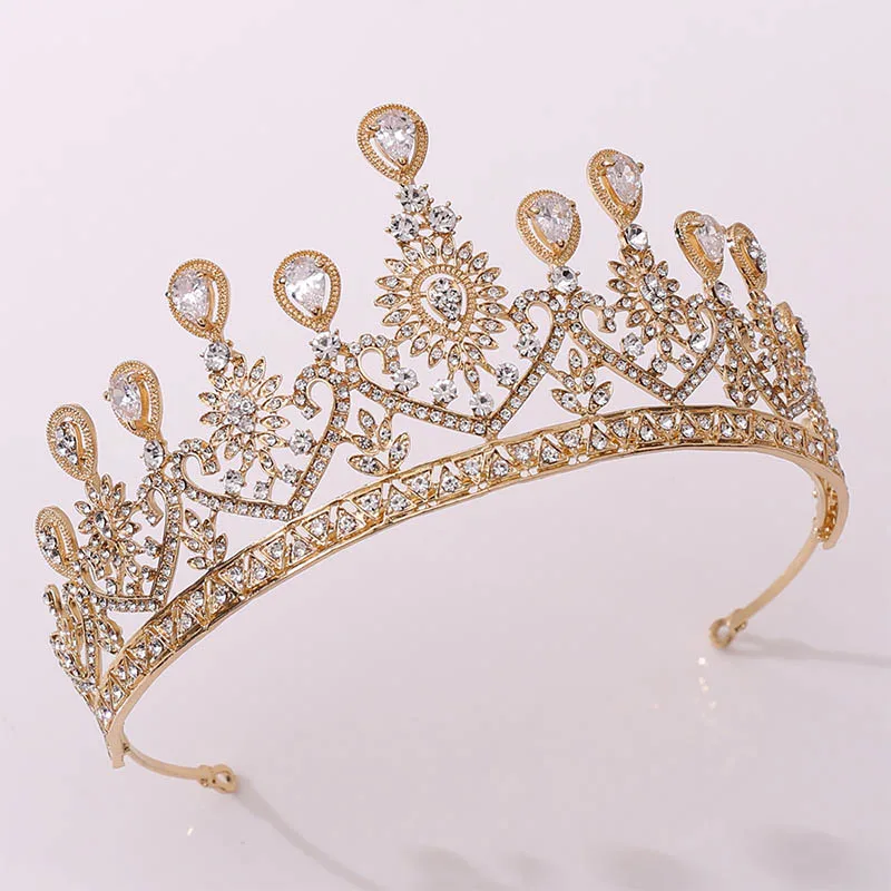 Crystal Crown Hair Accessories For Women Wedding Accessories Crown For Bridal Rhinestone Diadema Tiara Gift Wholesale