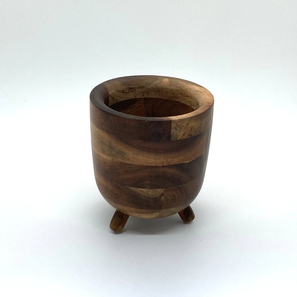 Custom Size Solid round Wood Container Laser-Cut Holder for Essential Oils Home Decor or Storage-Factory Supply