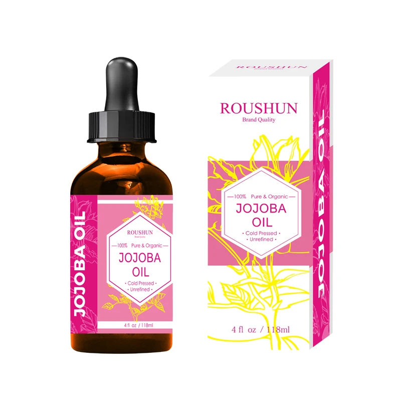 ROUSHUN 100% Pure Jojoba Organic All Natural Oil FACE Dry Skin & Body Moisturizer for Hair