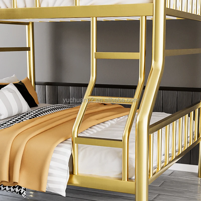 Hot Sale Metal Iron Bunk Dormitory Beds Bunk Frame Durable Hostel Bed With Double Bed For Adult