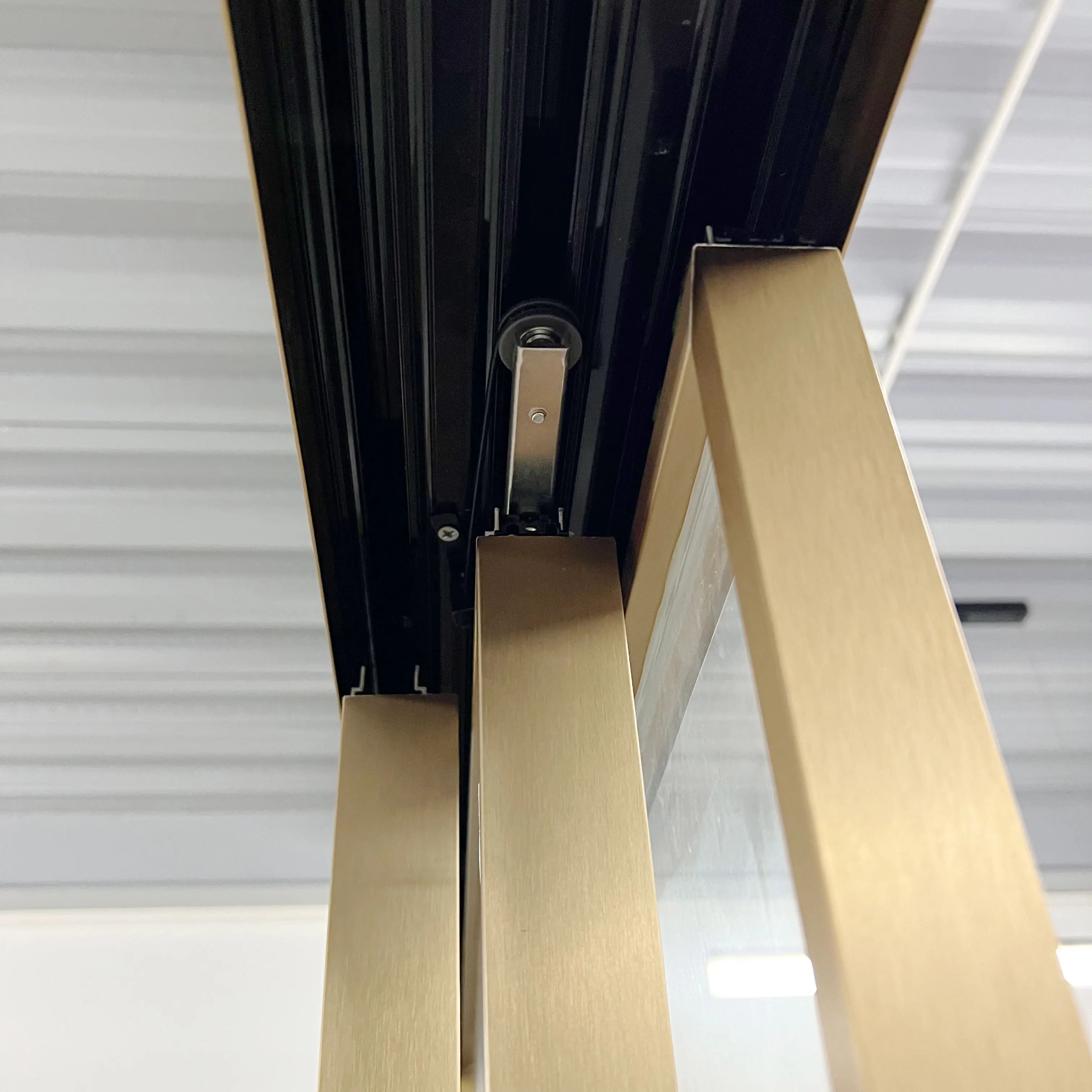 Slim frame glass door interior aluminium sliding door patio soft closing telescopic sliding door
