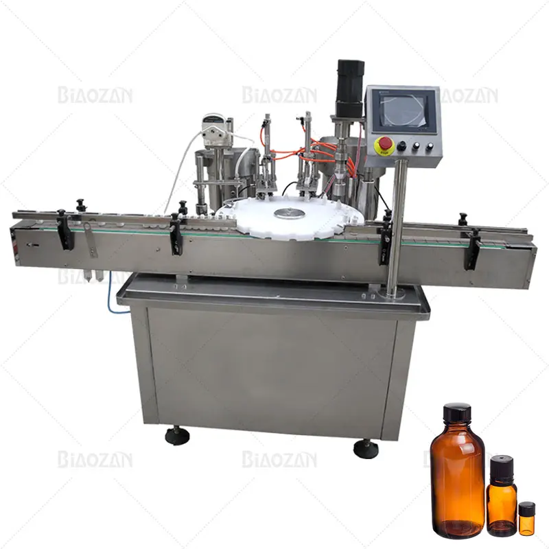 Competitive Price Automatic 5ml 10ml Essential Oil Bottle Filling Machine Auto Small Dropper Bottle Filling Capping Machine