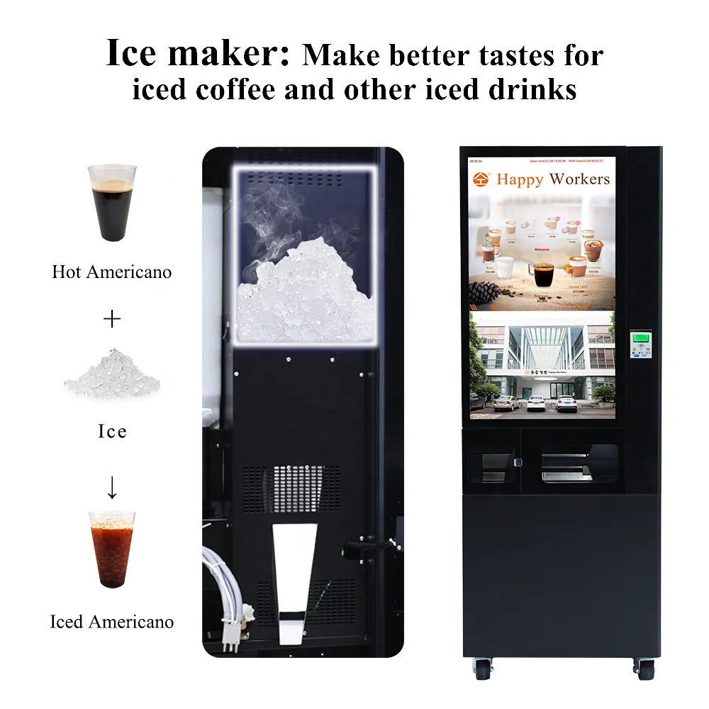 Hot Sale Automatic Coin Operated New Beverage Market Coffee Vending Machine