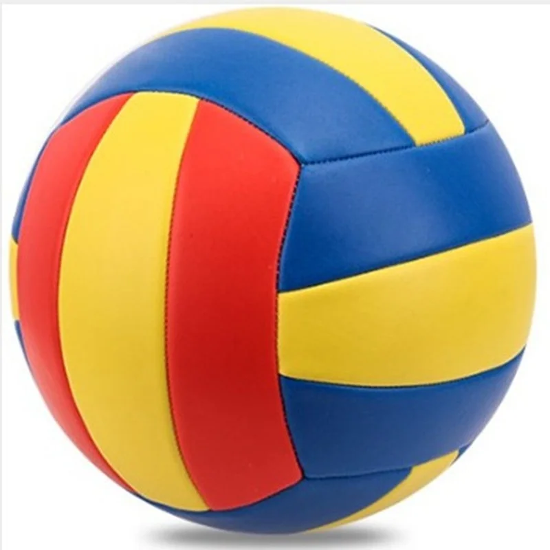 Competition Training Volleyball Official Machine Stitched Neon Leather Size 5 Beach Volleyball