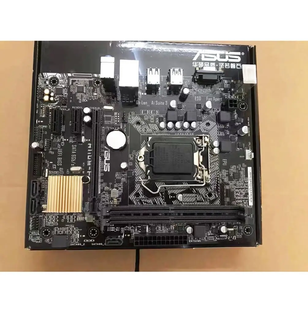 Материнская плата H110M-F H110M-K поддержка i3/i5/i7 LGA1151 M-ATX 2 * DDR4 PCI-E 3 0 1 X 16 4 SATA VGA материнская