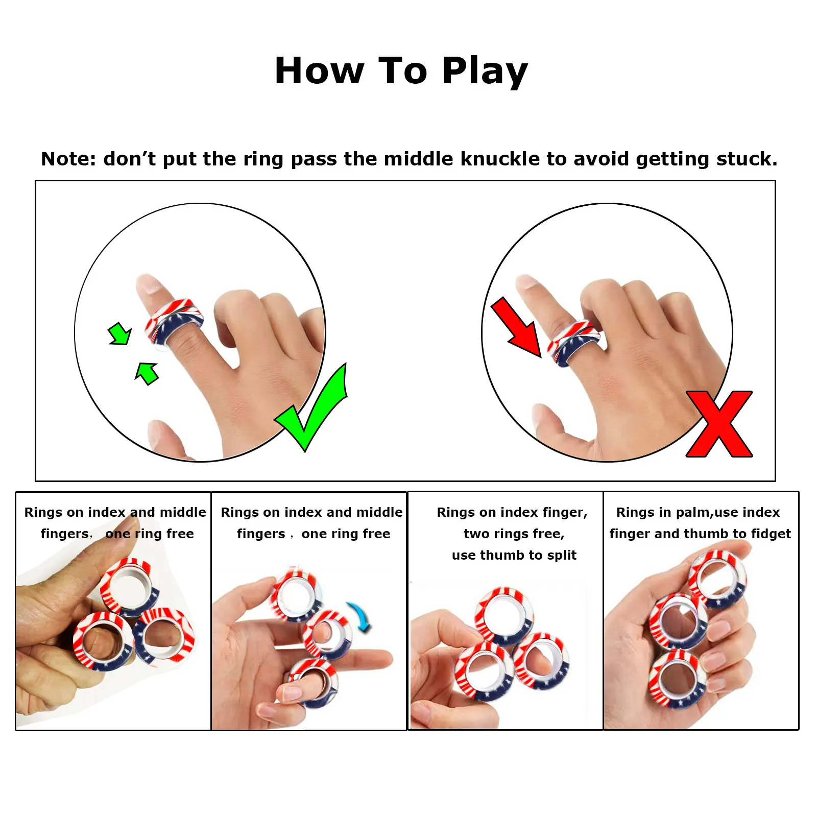 Finger Magnetic Rings Toy Decompression Fingertip Magic Gyro Toys Anxiety Disorder ADHD Stress Spinning Top Fidget Spinner Toys