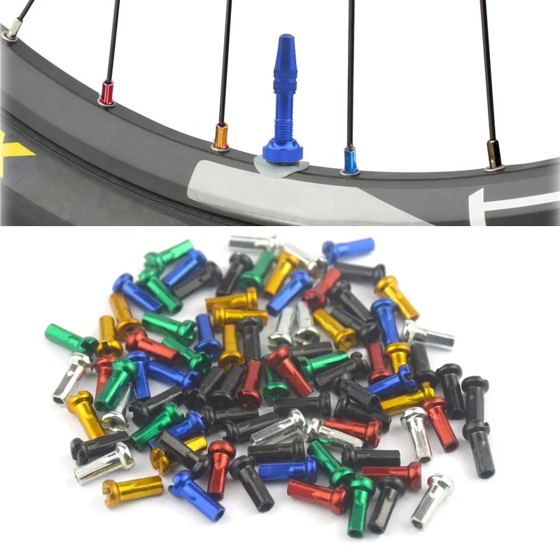 Professional 14mm Spoke cCap Aluminum Wheel Spoke Nipples for Mountain Road Bicycles