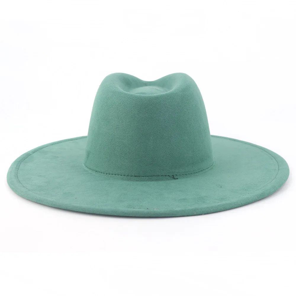 Custom High Quality Wholesale Suede Fedora Hats Unisex visor Jazz bucket hat outdoor Wide brim bucket hat
