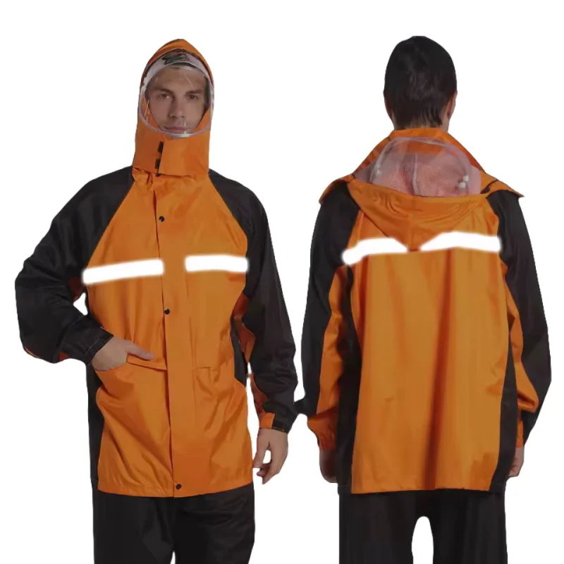 Electric Bike Motorcycle Raincoat Protective Suit for Takeaway Riders Explosion-Proof Raincoat