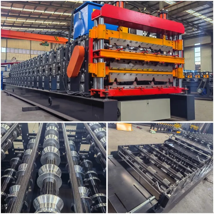 TR4 TR5 TR6 Trapezoidal three-layer metal roofing panel roll forming machine