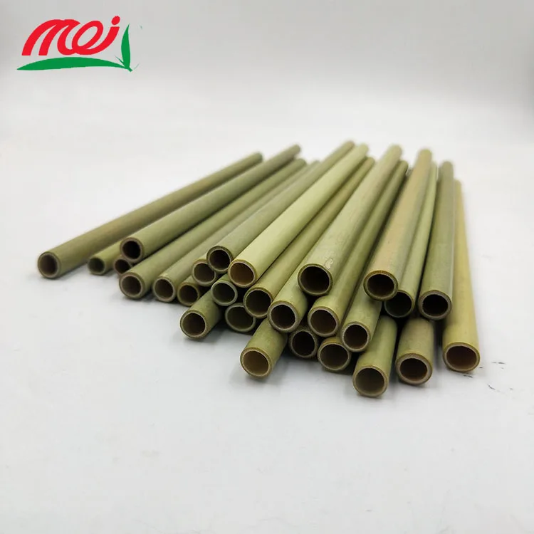 Cutlery Eco Friendly Small Hemp Biodegradable 7 inch natural bamboo Boba Fiber Disposable Fabric Drink straw