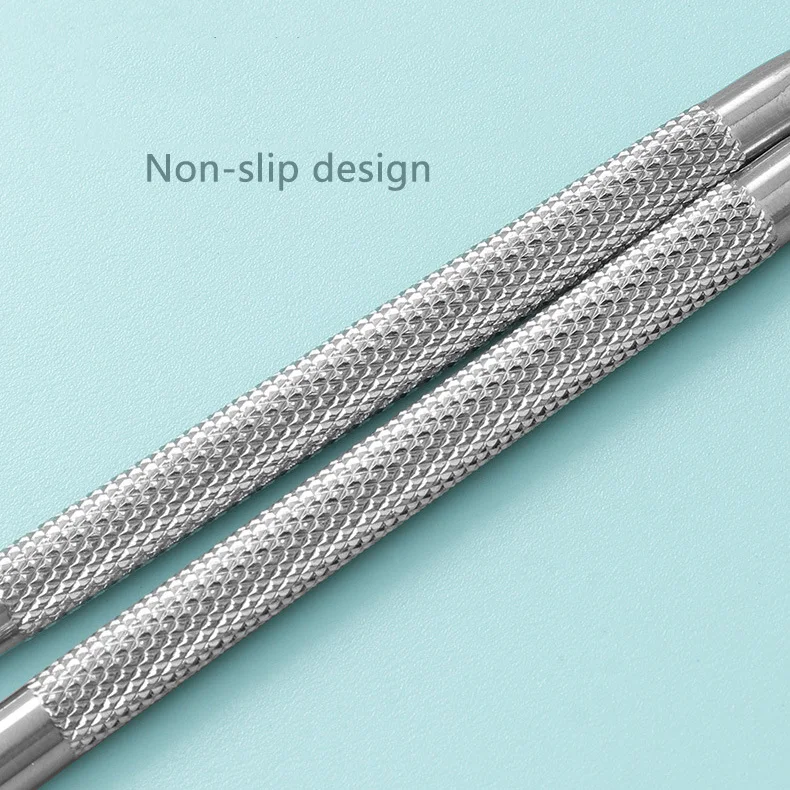 Nail Tools Salon Supplies Stainless Steel Cusp Pusher Repeatable Metal Cuticle Stick For Stick Decoration And Remover Dead Skin