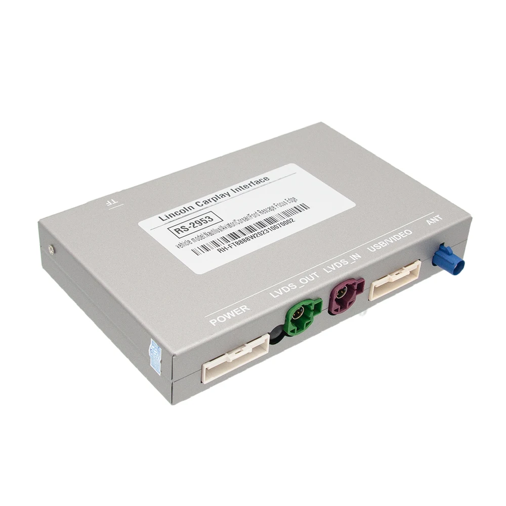 Android Auto Wireless Carplay Box Kits For lincoln Nautilus 12.3 inch 2020-2022 With Reverse Camera Interface Mirroring Link