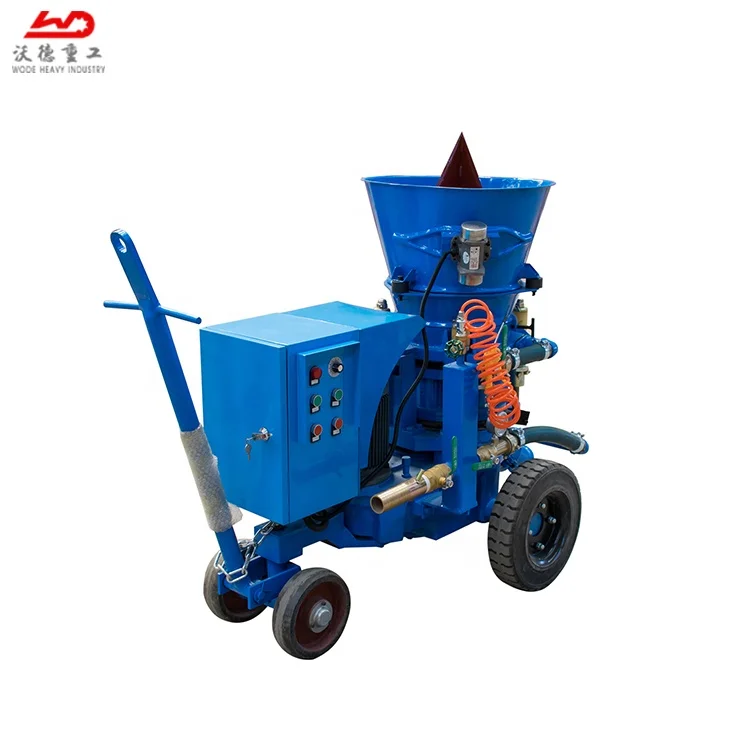 WZ-3ER ISO CE output 3m3/h dry refractory spraying shotcrete machine with collect dust bag and clean dust gun