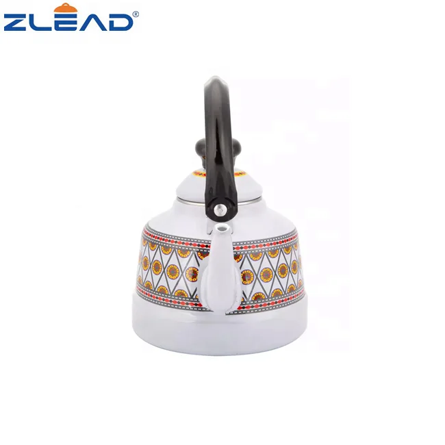 2.5L Enamel Tea Kettle with Steel Handle Vintage Teakettle Large Stovetop Kettle Camping Outdoor Kettle Water Tea Pot