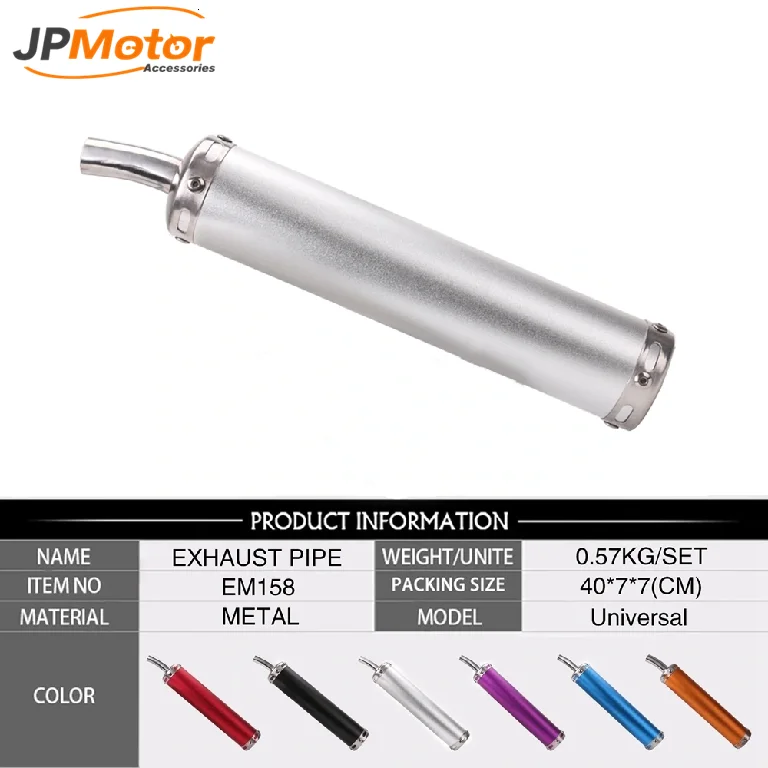 JPM Универсальный матовый 20 мм гоночный мотоцикл выхлопной глушитель выхлопной трубы молчание глушитель 2-х тактный мотоцикл выхлопной трубы глушитель выхлопных газов