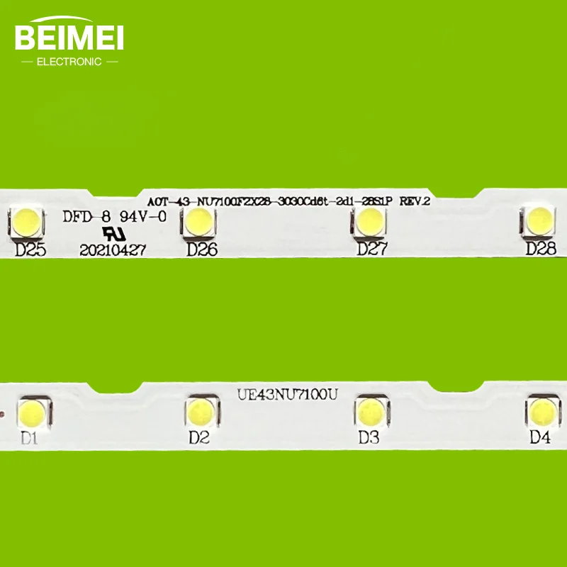 samsung tv 43 inch 28 leds 6V tv led strip light AOT-43-NU7100F2X28-3030C tv led backlights for 43NU7100
