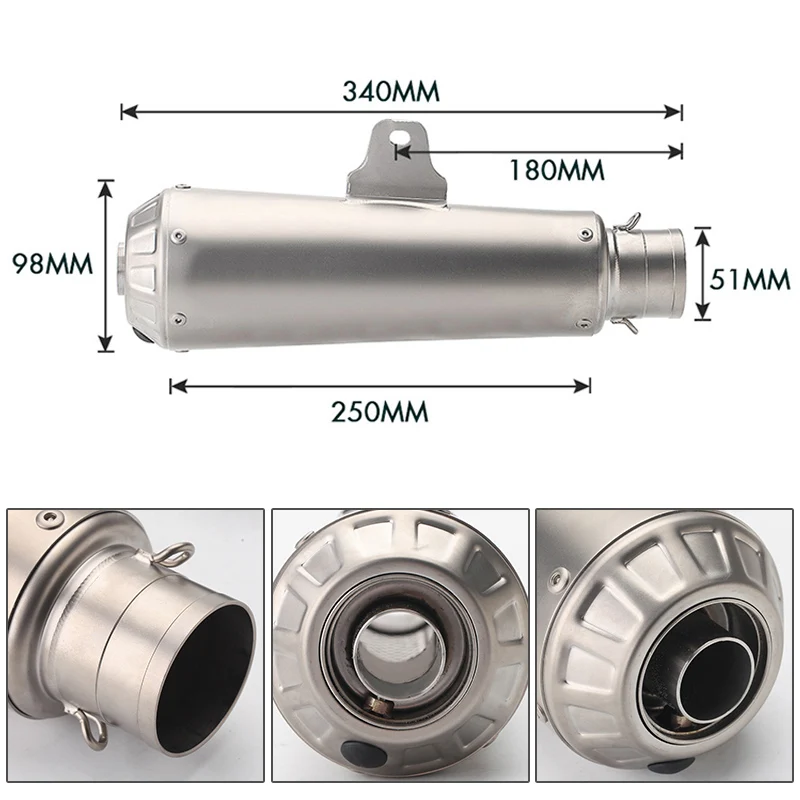 Leonardino Motorcycle Retrofit Mid Section For Benelli Leonardino 500 Stainless Steel Mid Section Exhaust Pipe 51mm Accessories