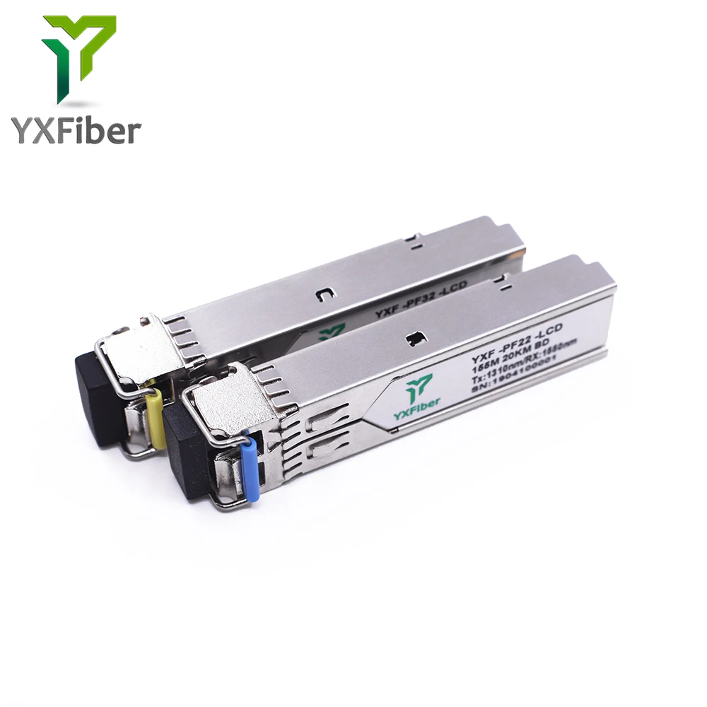  155M BIDI 20km 1310nm/1550nm LC/SC разъем оптического волокна SFP WDM для программирования в производственных условиях