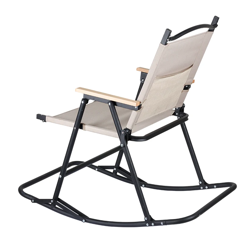 Factory OEM New Design Leisure Foldable Aluminum Frame Rocking Low Camping Chair Customized