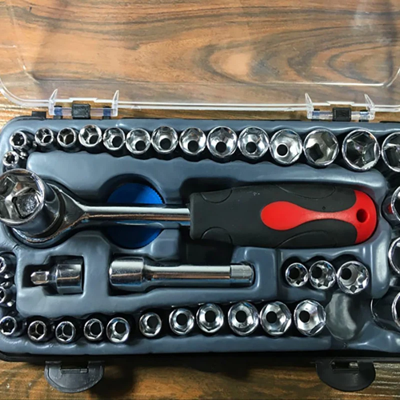 40PCS Full Combination Vehicle Hand Tool Set Car Repair Socket Wrench Set with Ratchet Handle