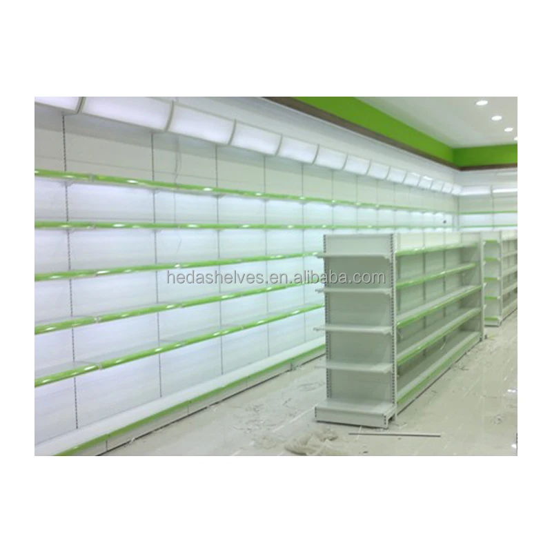 Wood pharmacy display shelves retail shelf for shop