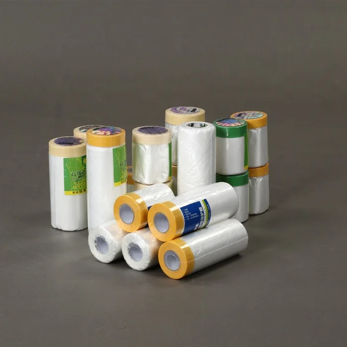 Taped For Car Surface Protection Painting Pre-Taped Masking Tape Film