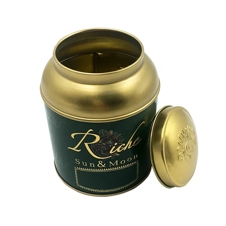 18 Years Factory Custom Special Shape Tinplate Box America Coffee Packaging Metal Box Dia120x90(h)mm or Customized Size XH12090