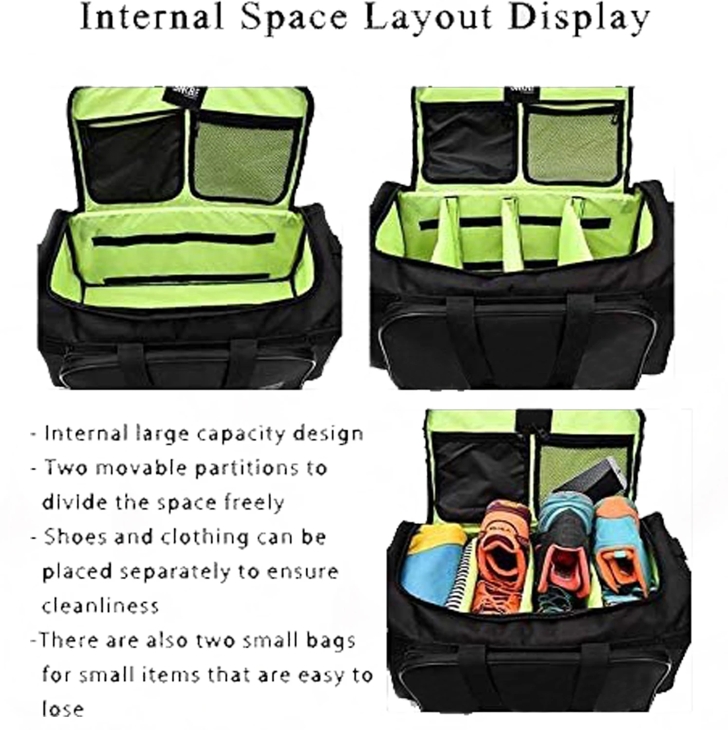 Custom Large Capacity Sports Gym Team Overnight Travel Bags Luggage Waterproof Nylon Weekend Organizer Sneaker Travel Duffle Bag