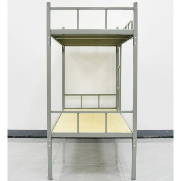 Hot sale thickening cheap modern custom round pipe white strong bunk bed adult double