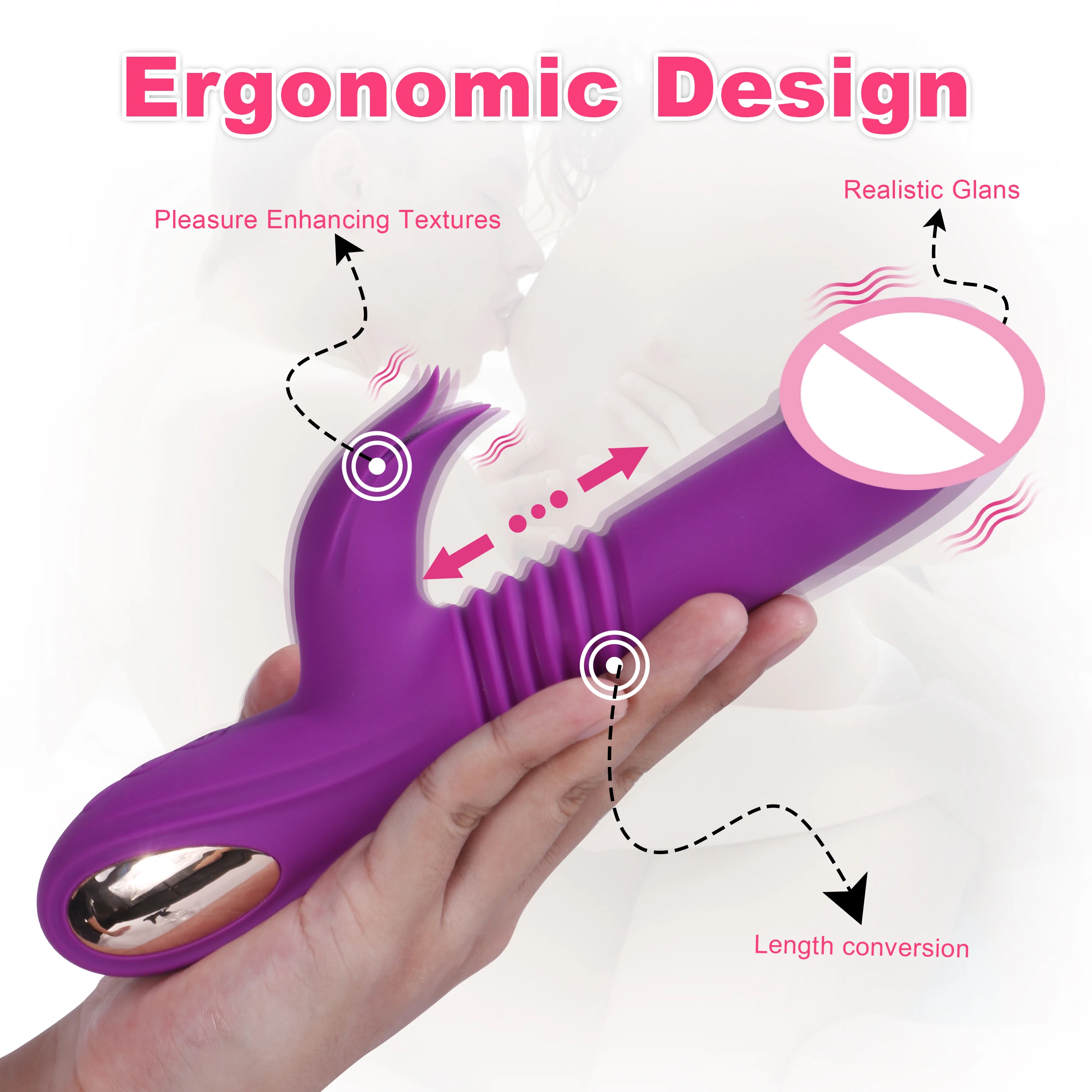 Hot Selling Stretch Vibrator Dildo  Clitoris Sucker Clitoral Stimulator Telescopic Sucking Vibrator G Spot Adult Sex Toys