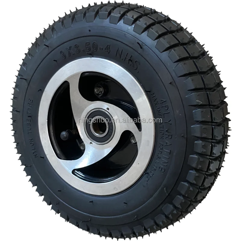 NSPM7039 wholesale 9*3.50-4 10 Inch Electric Scooter Road 4 Inch Alloy Rims Hub Go Kart Mini Quad trailer tool car Tire Wheel