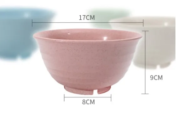 Economical Custom Design Colorful Lightweight wheat straw bowls unbreakable rice bowls